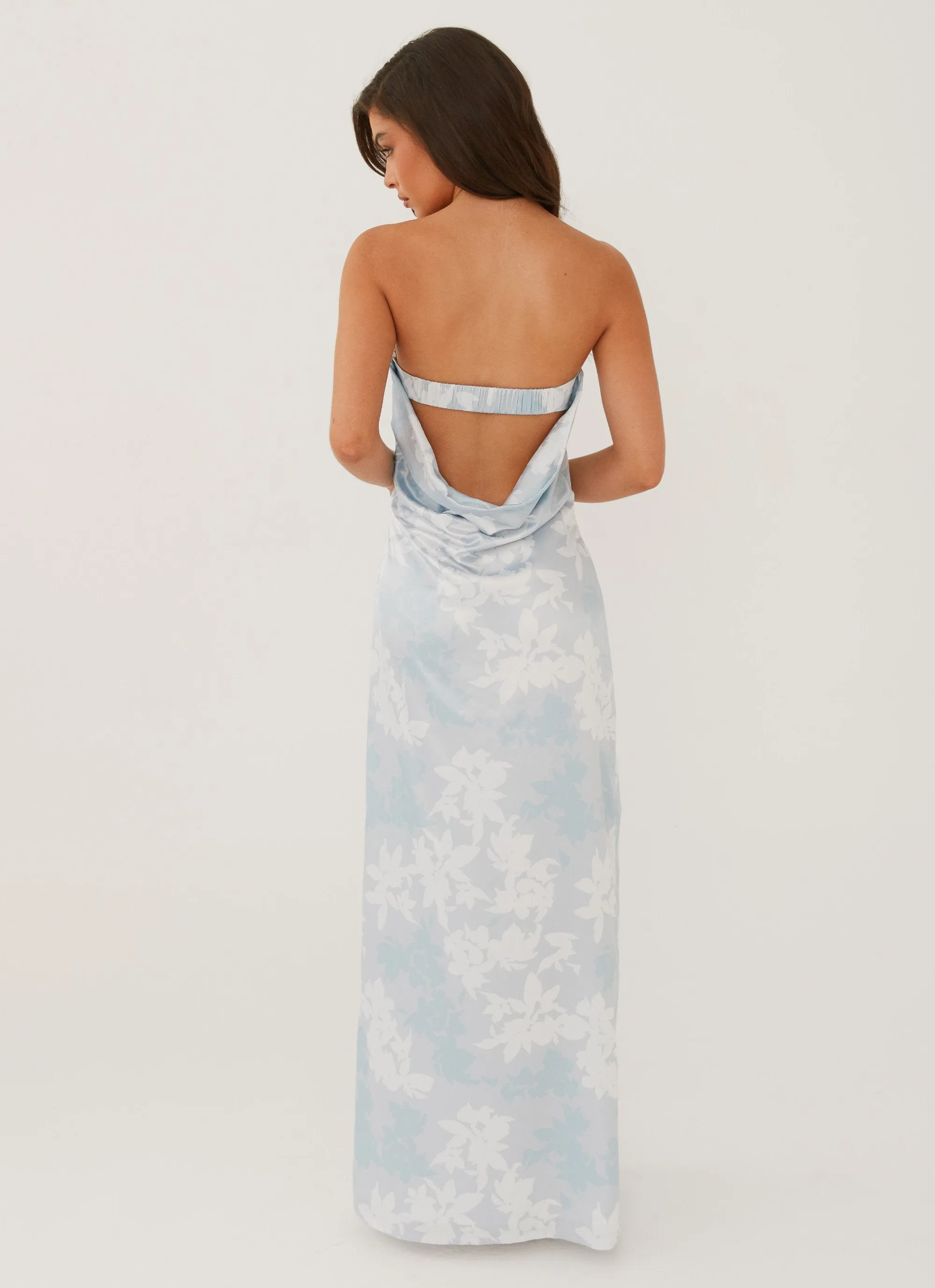 Love Me More Maxi Dress - Blue Blossom