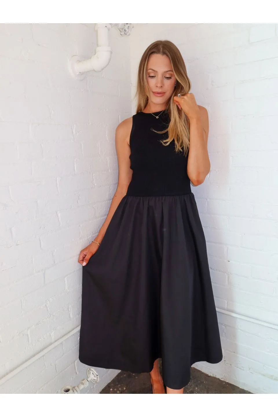 Marlena Mixed Media Dress