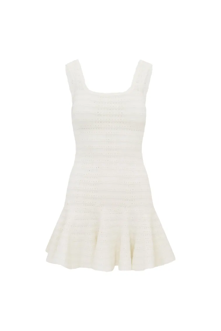 Maryanne Knit Mini Dress - IVORY