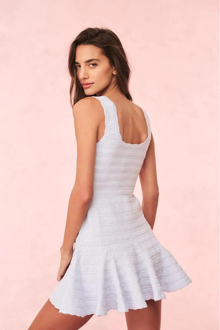 Maryanne Knit Mini Dress - MORNING SKY