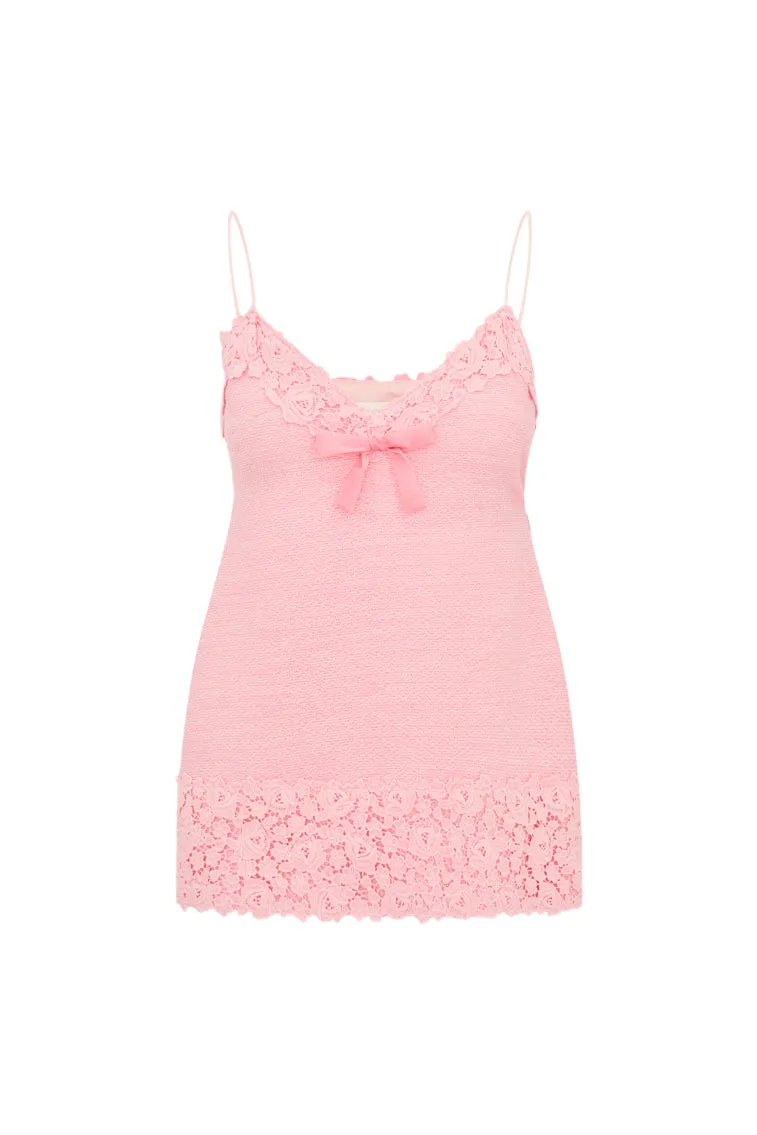 Meva Tweed Lace-Trimmed Mini Dress