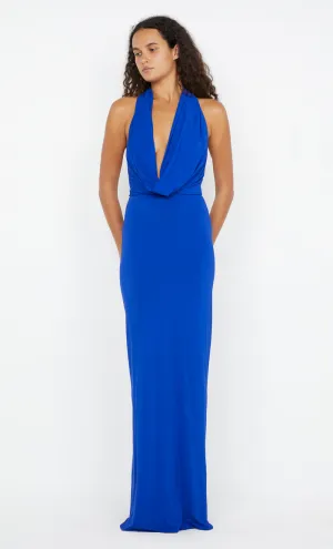 NESSIE COWL NECK MAXI DRESS - ULTRAMARINE BLUE