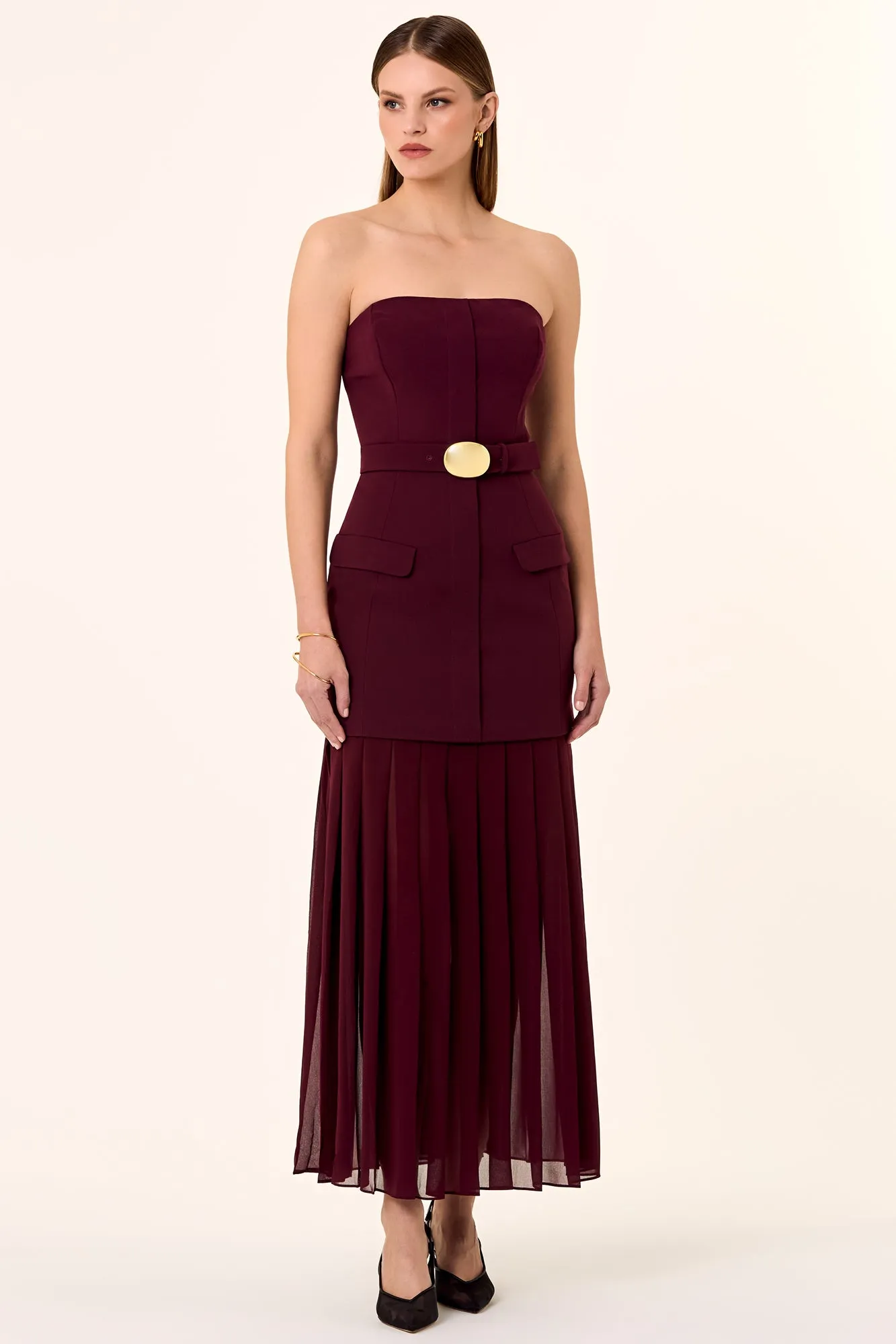 Reagan Dress - Bordeaux