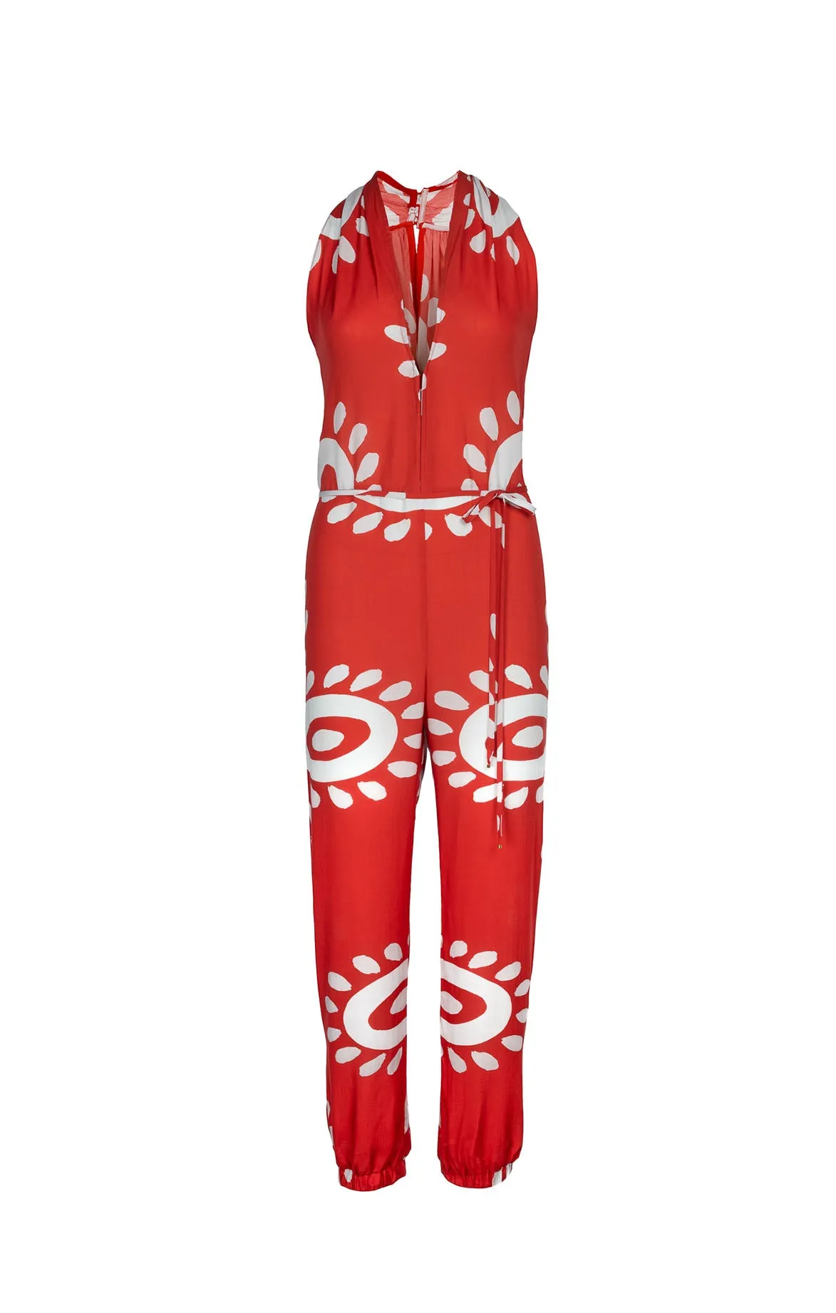 Red Flowing Jumpsuit