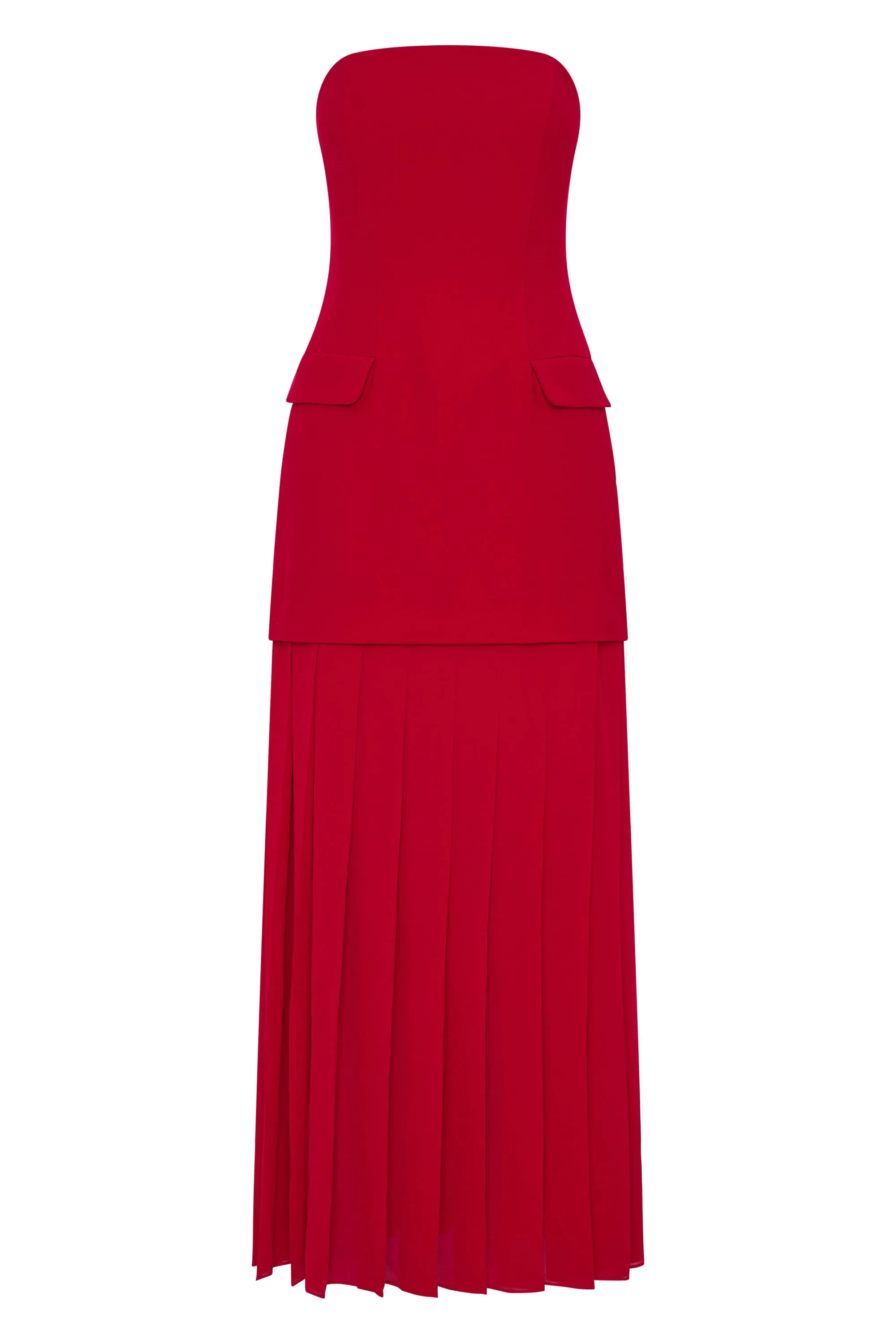 RHONDA DRESS - CRIMSON