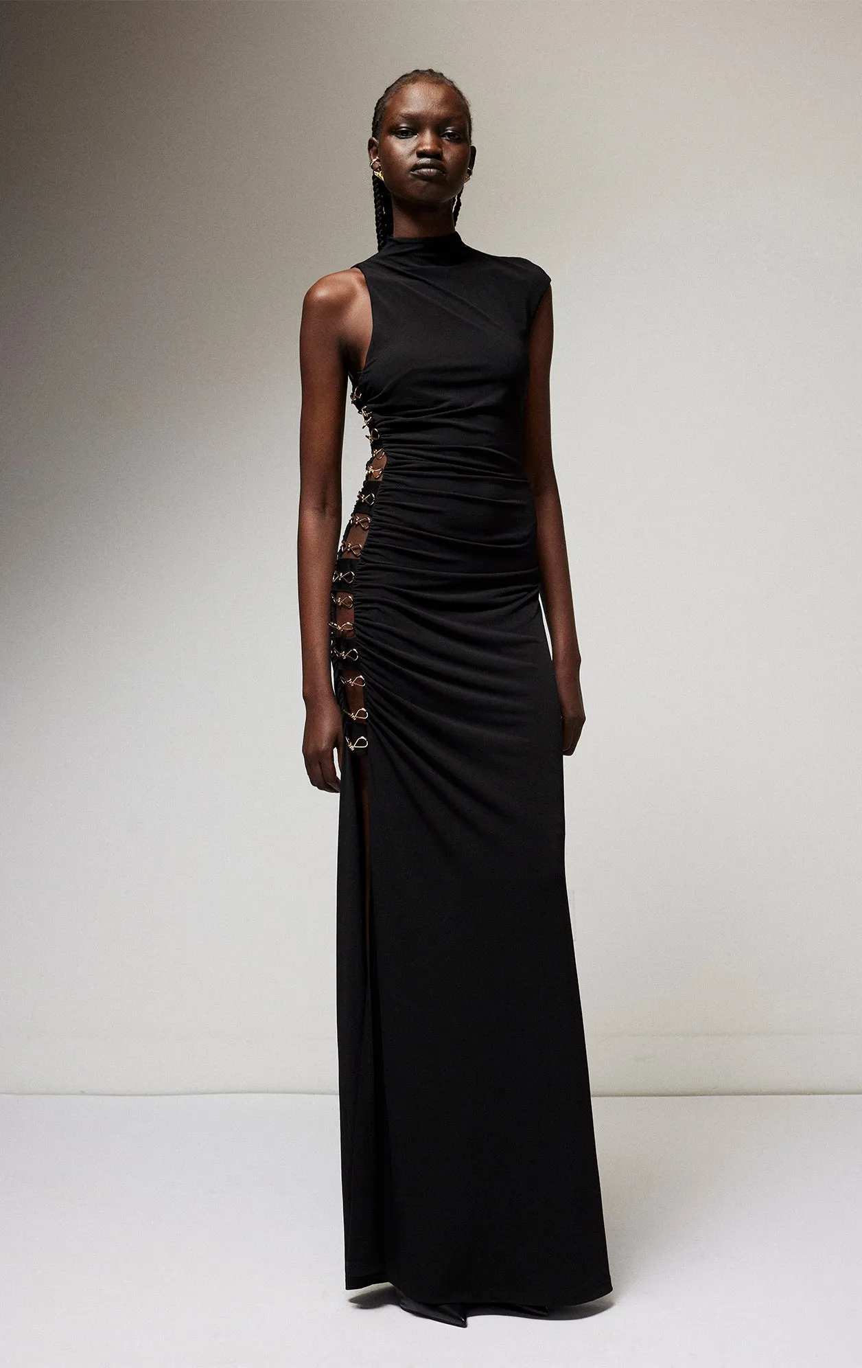 RUCHED JERSEY GOWN
