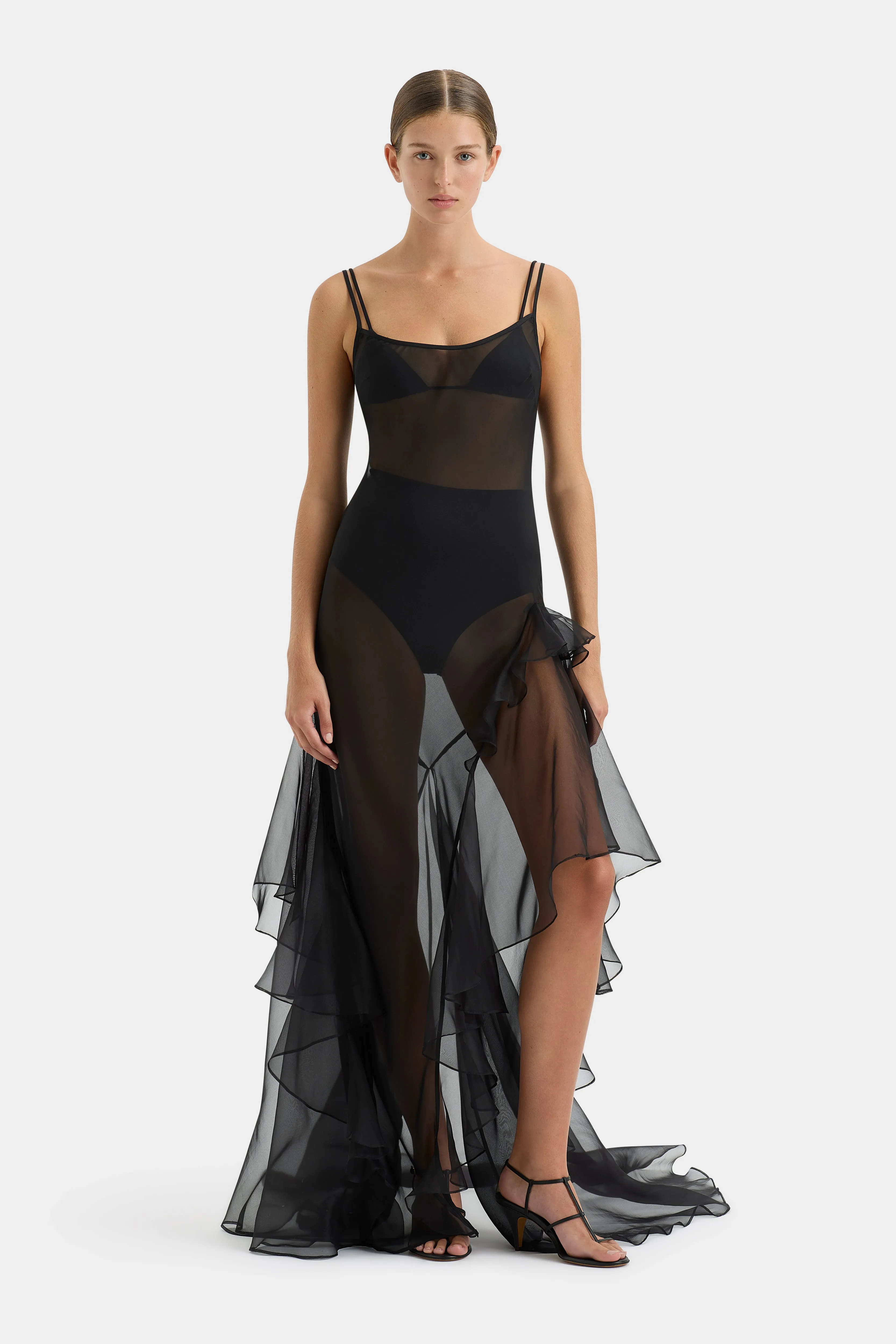 Sage Flounce Gown