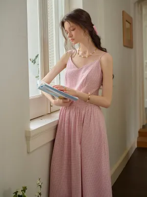 Savannah Suspender Plaid Dress