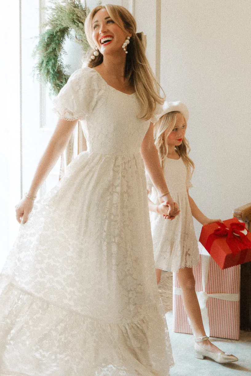 Secret Garden Dress in White Lace - FINAL SALE