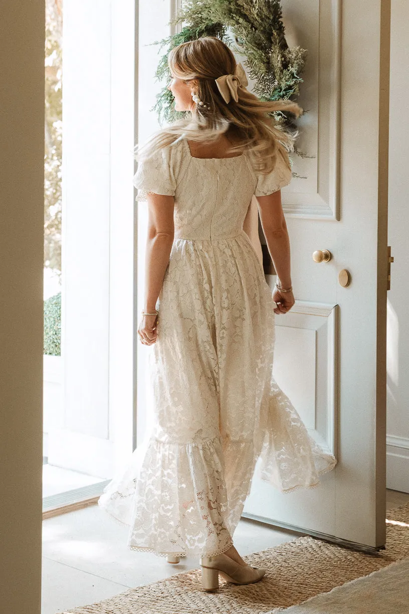 Secret Garden Dress in White Lace - FINAL SALE