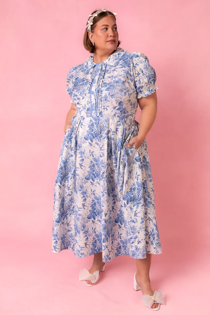 Sophia Dress in Blue Floral