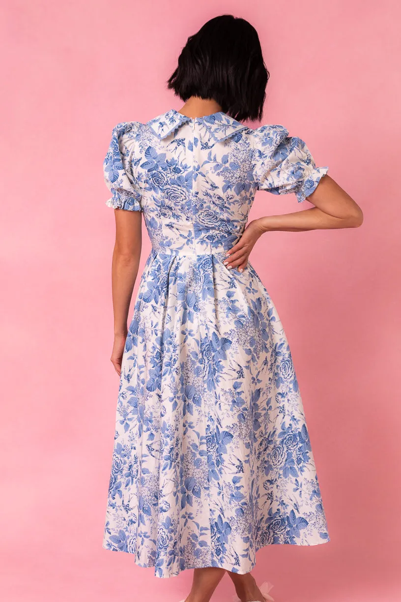 Sophia Dress in Blue Floral