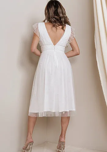 Stella Midi Dress in White