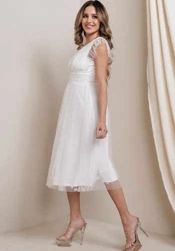 Stella Midi Dress in White