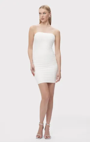 STRAPLESS BANDED MINI DRESS