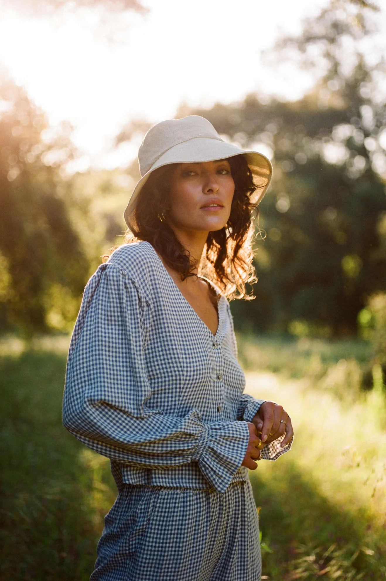 The Meadow Blouse - Azure Blue Gingham