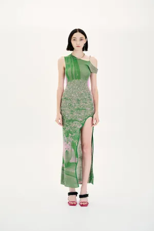 TULIP DOG PRINT DROP SHOULDER DRESS