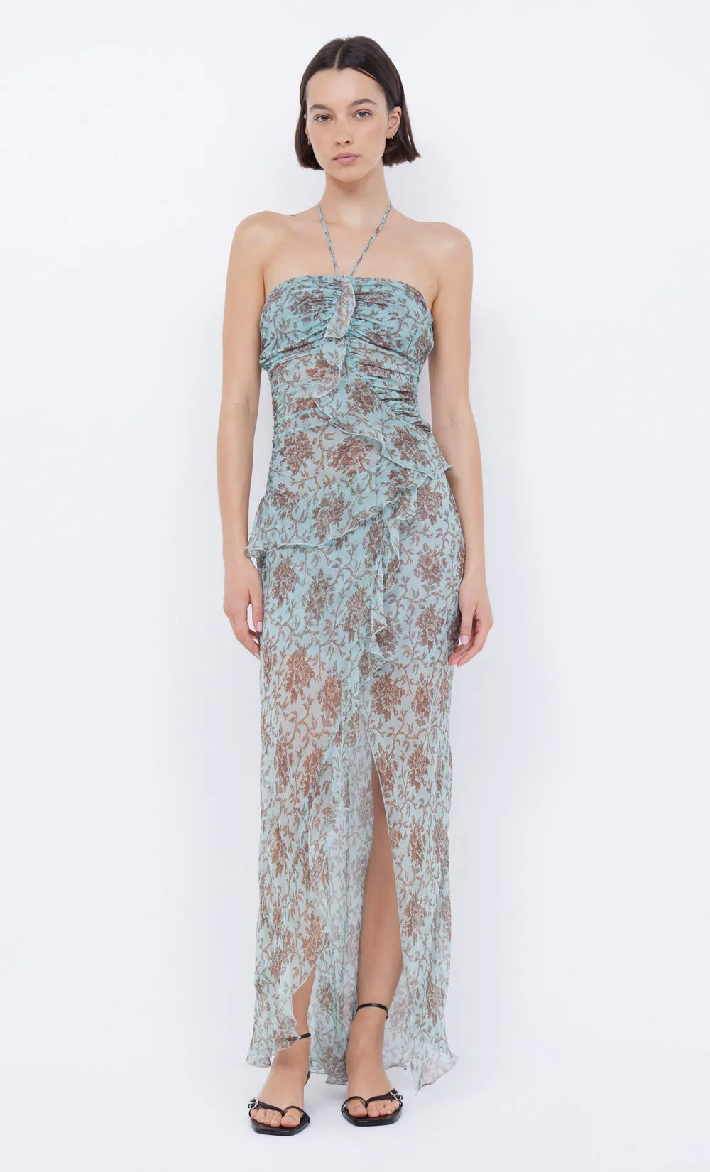 TWIGGY FRILL MAXI DRESS - JUNIPER FLORAL