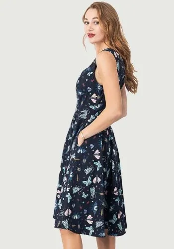 Walking on Sunshine Dress Midnight Butterfly